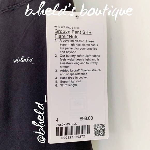 lululemon Groove Super High-Rise Flared Pant Nulu Black Size 4 Brand New NWT - Picture 6 of 16